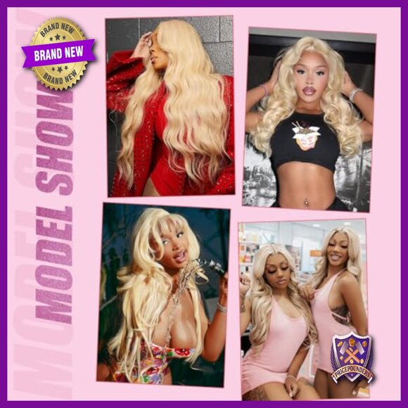 13x6 Lace Front Wig Human Hair 28 Inch Body Wave Glueless Pre Plucked